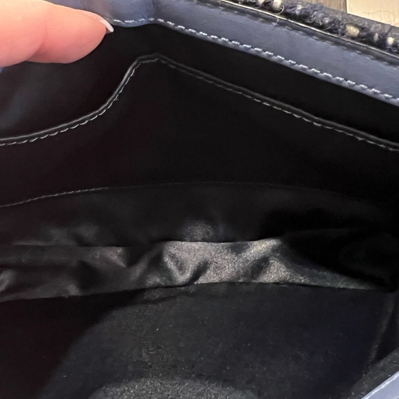 Coach Classic Chelsea Boucle Blue/Black Tweed Handbag - Picture 11 of 15